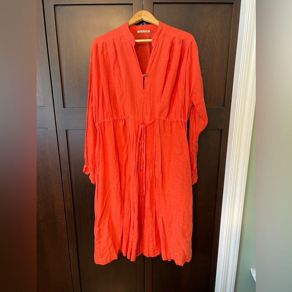 Black Crane Poet Dress